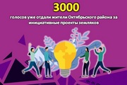 Цифра дня: порядка 3000 голосов уже отдали жители Октябрьского района за инициативные проекты земляков