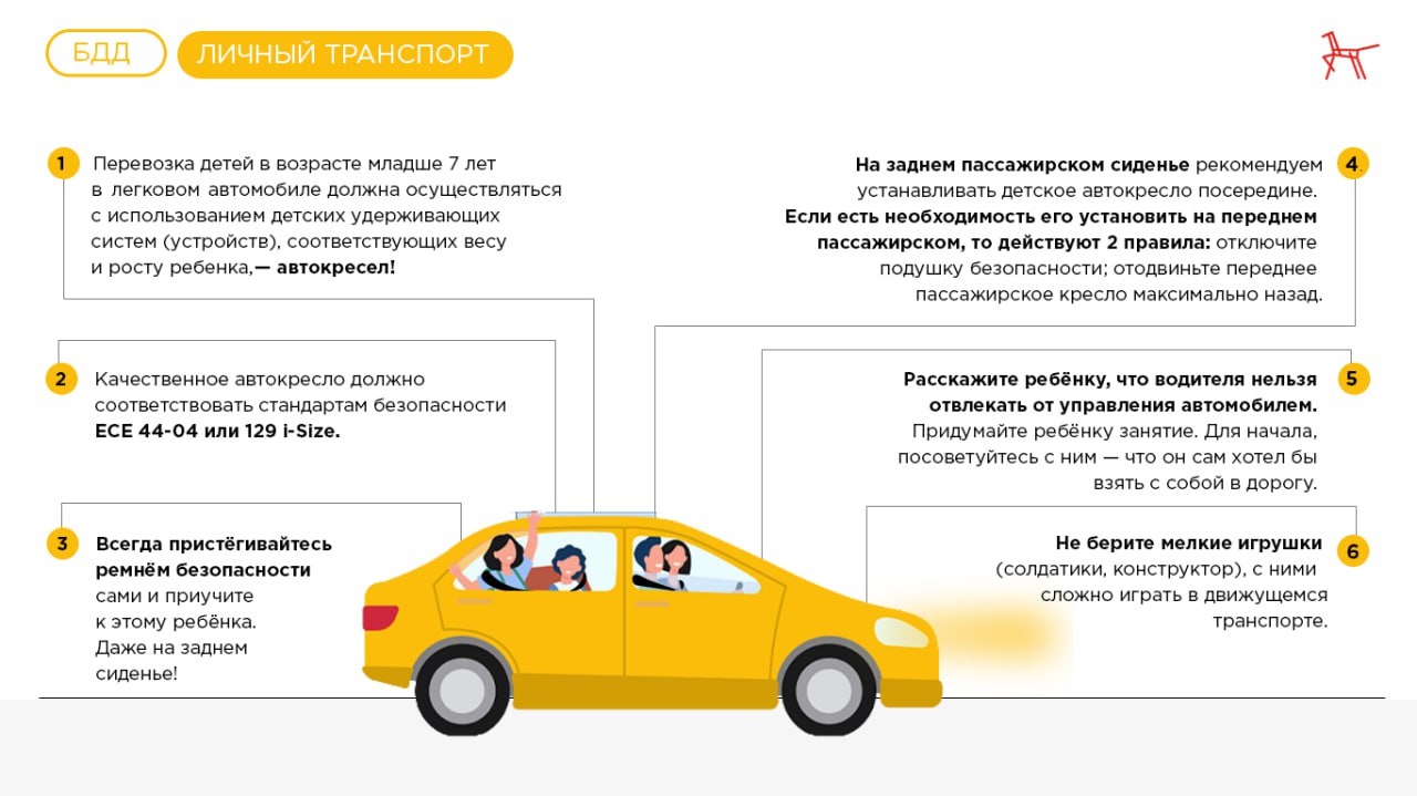 Как организовать безопасную поездку с ребёнком?