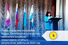 Главы городских поселений Андра, Октябрьское и сельского поселения Шеркалы представили отчёты о результатах работы за 2024 год