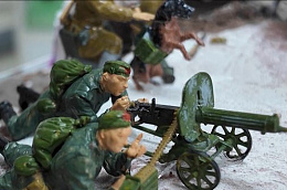 Диораму «Оборона Москвы» изготовили в Унъюгане к 80-й годовщине Победы