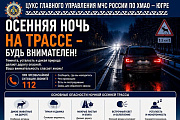 Осенняя ночь на трассе – будь внимателен!