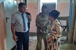 В участковой больнице села Шеркалы полным ходом идут ремонтные работы