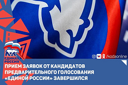 Прием заявок от кандидатов предварительного голосования «Единой России» завершился
