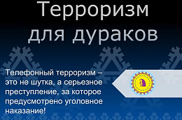 Телефонный терроризм – это не шутка, а серьезное преступление, за которое предусмотрено уголовное наказание!