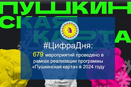 #ЦифраДня: 679 мероприятий проведено в рамках реализации программы «Пушкинская карта» в 2024 году