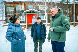 В дни празднования Крещения Господня губернатор ХМАО–Югры Руслан Николаевич Кухарук совершил визит в гп.Талинка