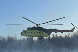 В Октябрьском районе начался сезон вертолетных перевозок