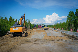 В Октябрьском районе продолжается капитальный ремонт дороги г. Нягань – пгт. Приобье