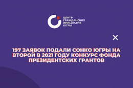 15 марта завершилась заявочная кампания второго в 2021 году конкурса Фонда президентских грантов. Югорские СОНКО подали 197 проектных заявок